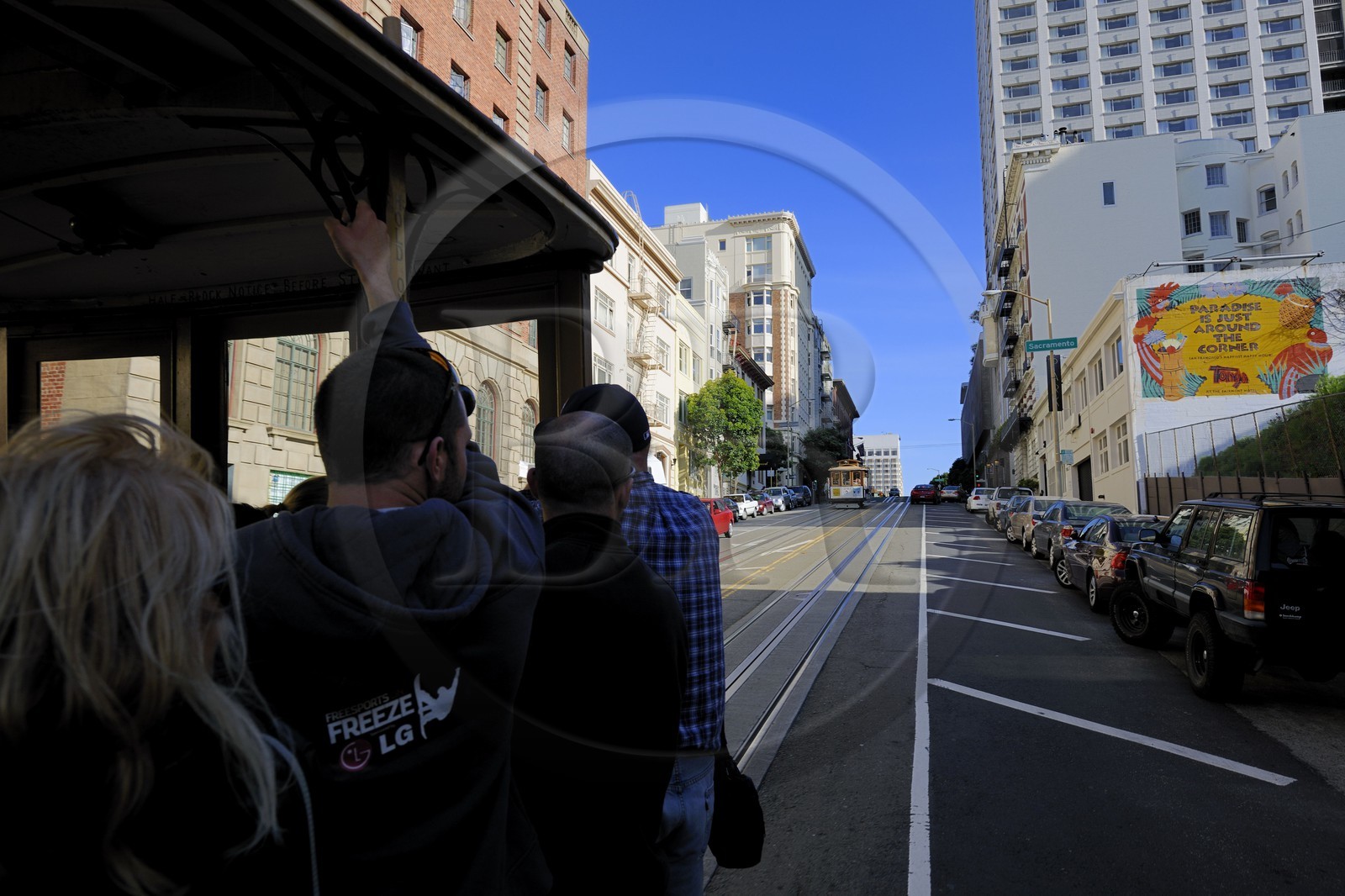 Etats-Unis, Californie, San Francisco, cable car dans Powell street