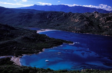 France, Corse-du-Sud (2A), golfe de Porto Novo au sud de Porto-Vecchio (vue aérienne)