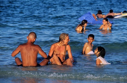 Thaïlande, Archipel îles Samui, Full Moon Party sur l' île de Koh Pha-Ngan, la plage de Had Rin la veille de la fête