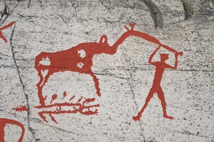 Norvège, Laponie, région du Finnmark, Alta, site des gravures rupestres, classé Patrimoine Mondial de l' UNESCO