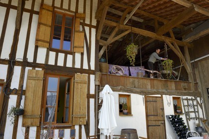 France, Marne (51), village de Saint-Amand-sur-Fion, ferme à pan de bois Petite rue de l'Eglise, chambre d'Hotes La Rue En Bas