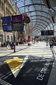 France, Bas-Rhin (67), Strasbourg, verrière de la gare de l'architecte Jean-Marie Duthilleul de l'agence d'architecture Arep