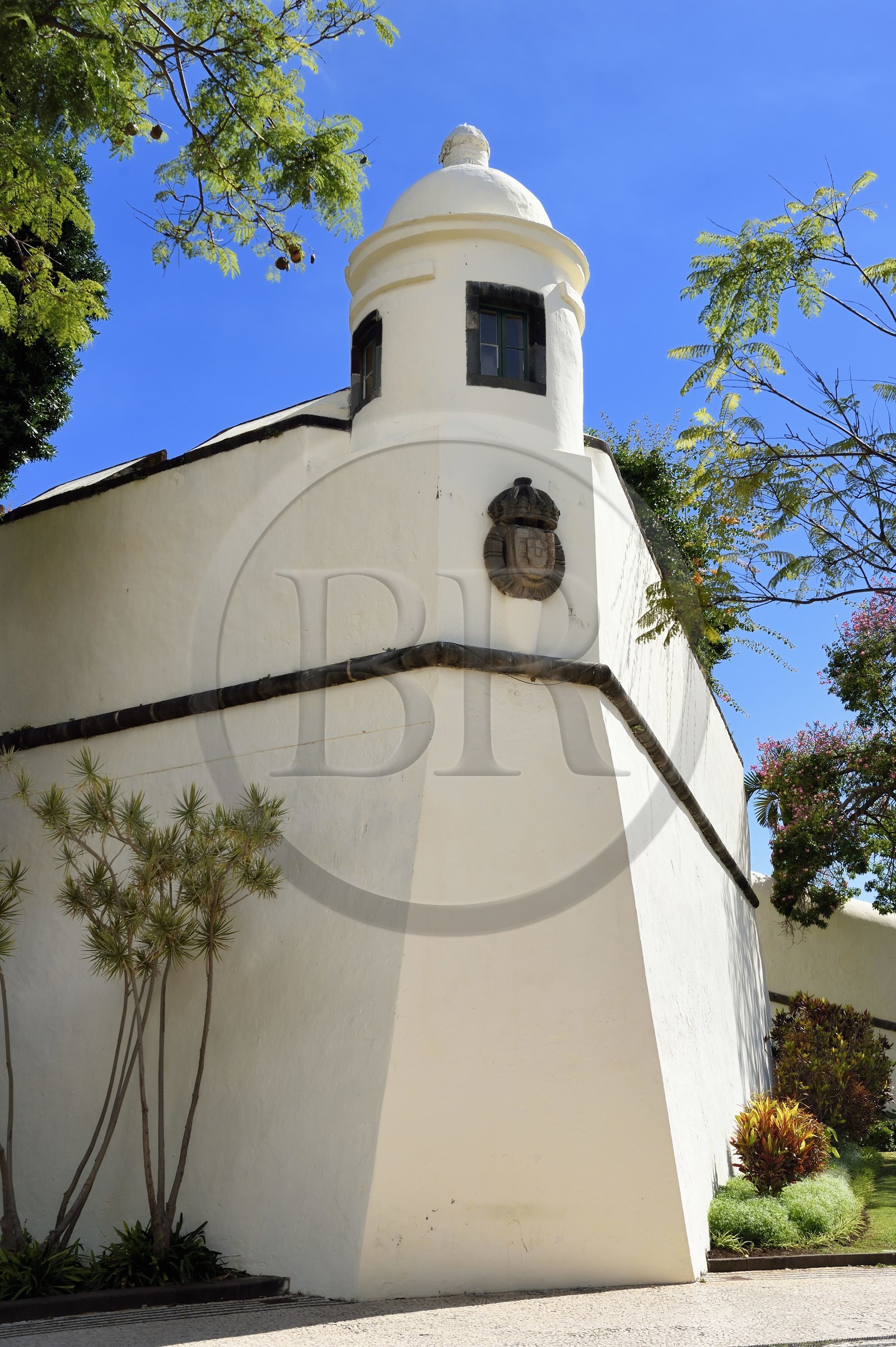 Portugal, Ile de Madère, Funchal, la Fortaleza et Palacio de Sao Lourenço, forteresse historique du XVe siècle, résidence officielle du Premier ministre et musée militaire