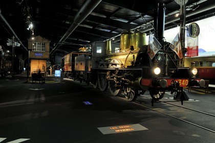 France, Haut-Rhin (68), Mulhouse, le musée Cité du train, locomotive à vapeur