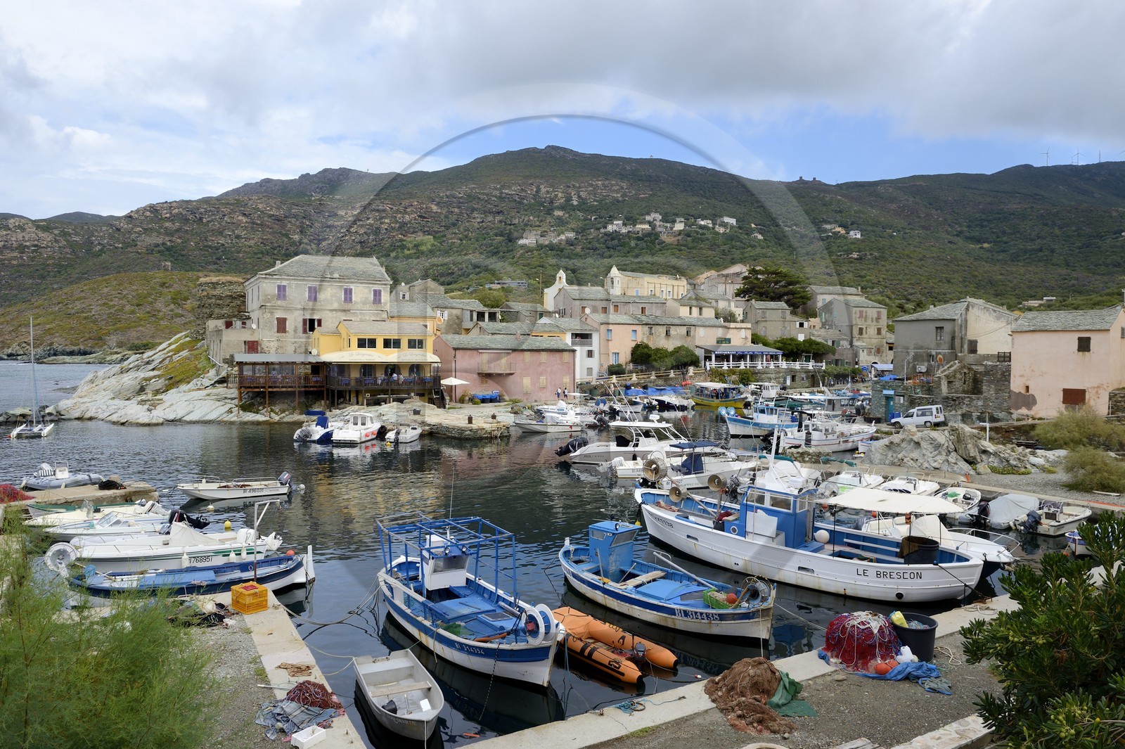 France, Haute-Corse (2B), Cap Corse, Centuri, le port de pêche