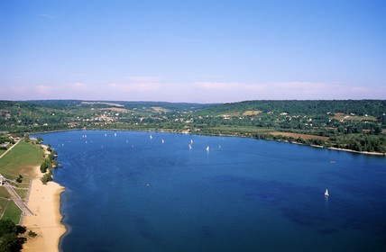 France, Yvelines (78), base de loisirs de Mousseau-sur-Seine (vue aérienne)