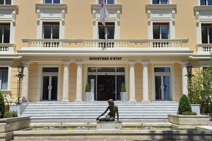 Principauté de Monaco, Monaco, le Rocher, le Ministère d'Etat où siège le gouvernement