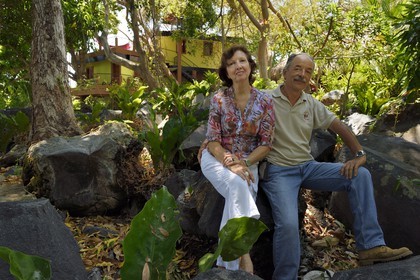 Nicaragua, Lac Nicaragua, Las Isletas de Granada, isla Zopango, Roseline et Mauro Bersani propriétaires de l'ile et de NicarAgua Dulce
