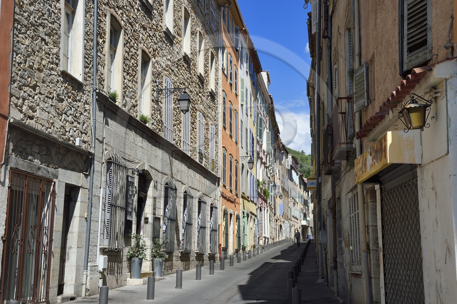 France, Var (83), Draguignan, Grande Rue aussi appelée rue Droite