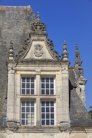 France, Loir-et-Cher (41), château de Villesavin (châteaux de la Loire), fenêtre renaissance