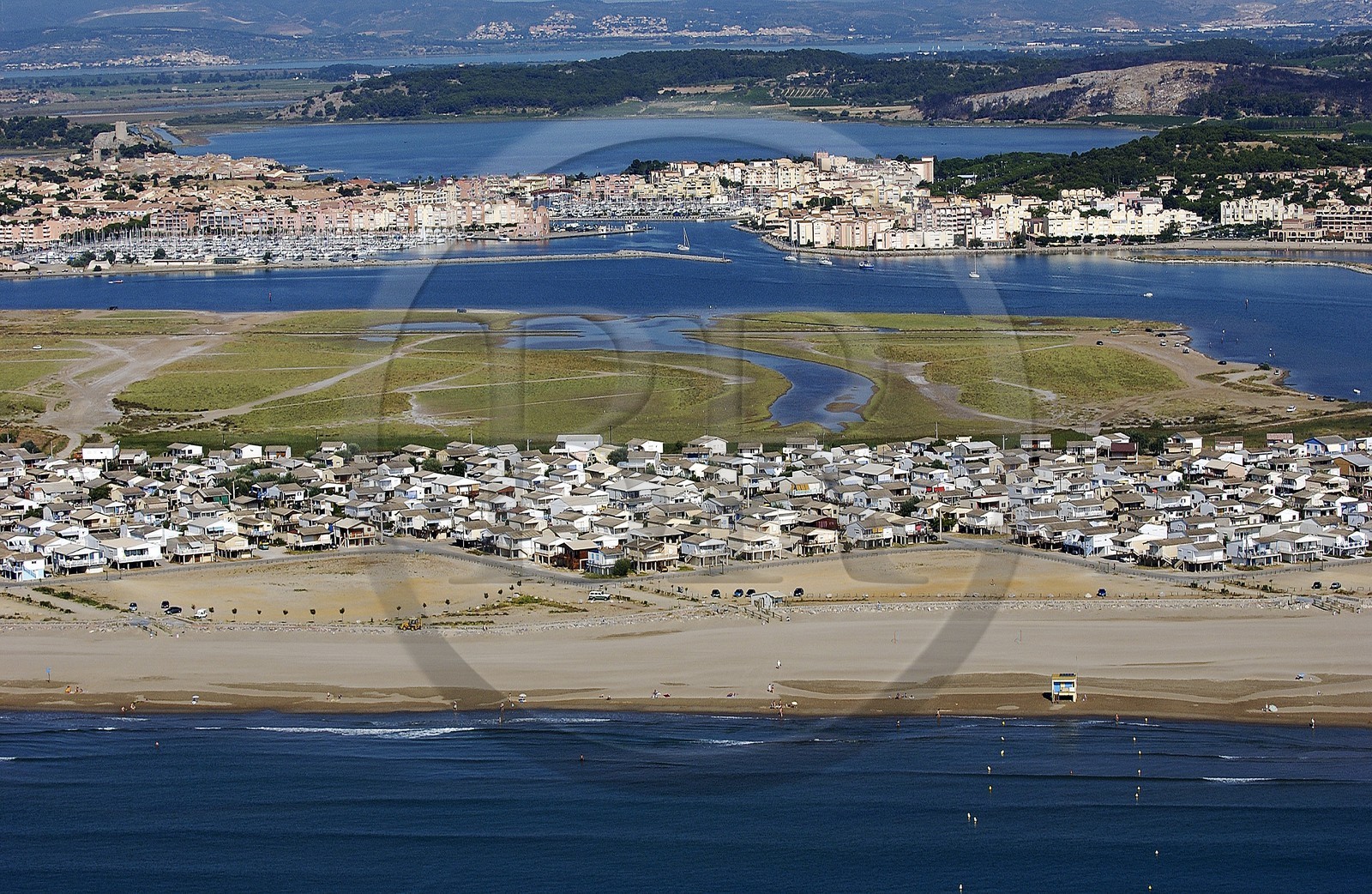 France, Aude (11), le village de Gruissan-Plage est compos