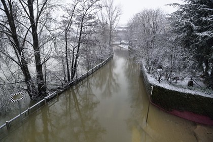 France, Val-de-Marne (94), les bords de Marne, Bry-sur-Marne, les bords de Marne inondés