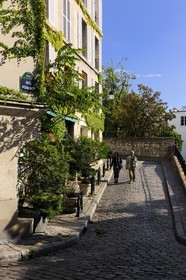 France, Paris (75), la Butte Montmartre, rue Poulbot