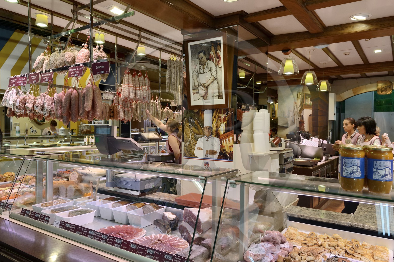 France, Rhône (69), Lyon, cours Lafayette, les Halles Paul Bocuse, le traiteur Gast