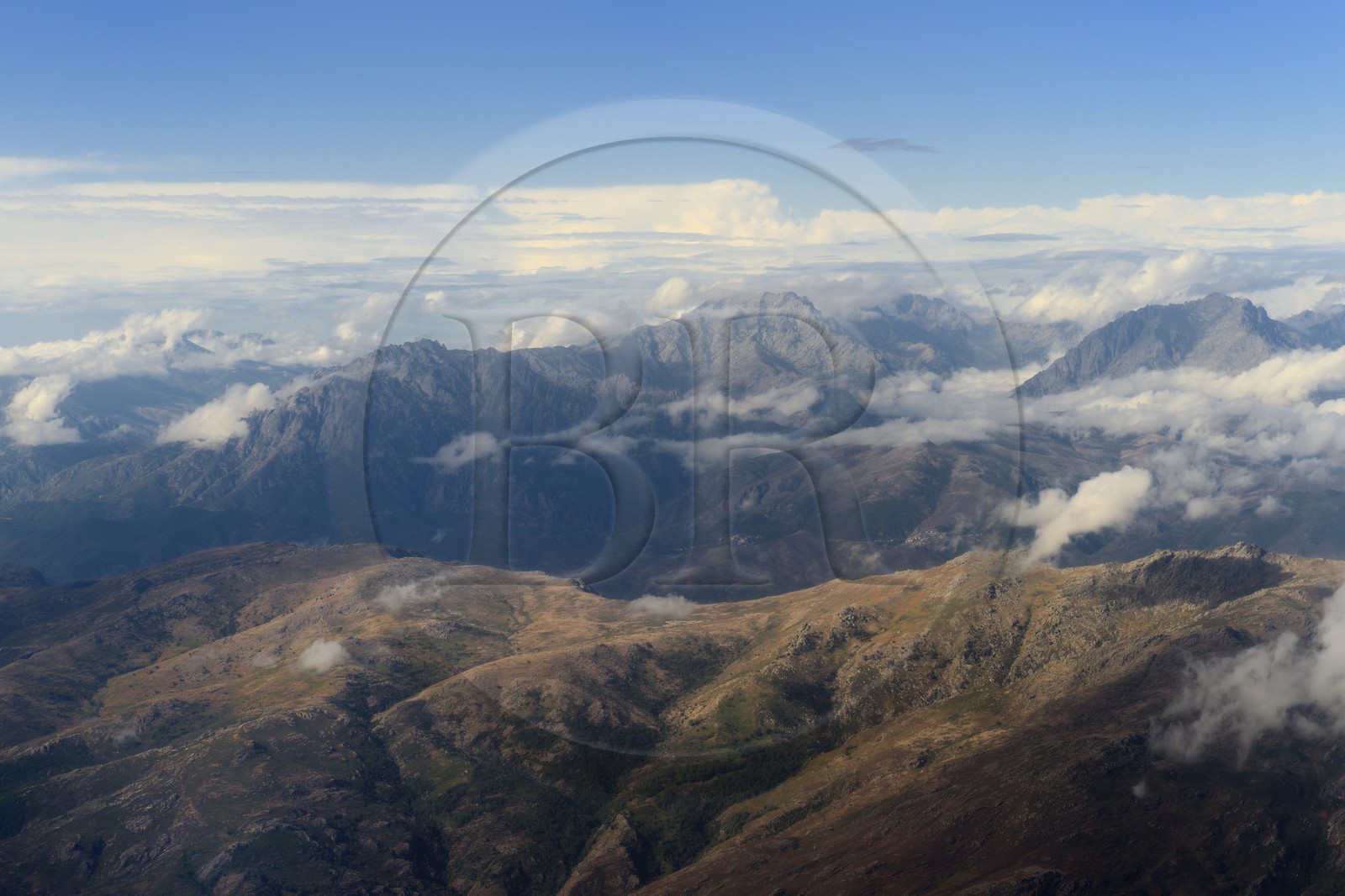 France, Haute-Corse (2B), les montagnes du Nebbio à l'ouest de Bastia