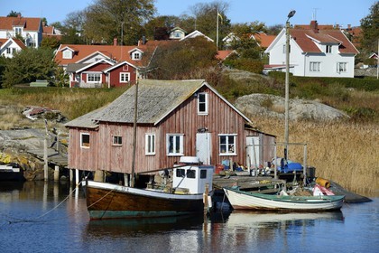 Suède, Västra Götaland, Iles Koster, le detroit de Koster à Vastra bryggan sur l'Ile de Nordkoster