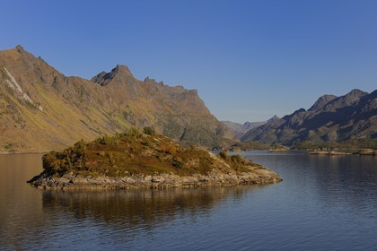 Norvège, Troms, côte sud de l'ile Hinnoya