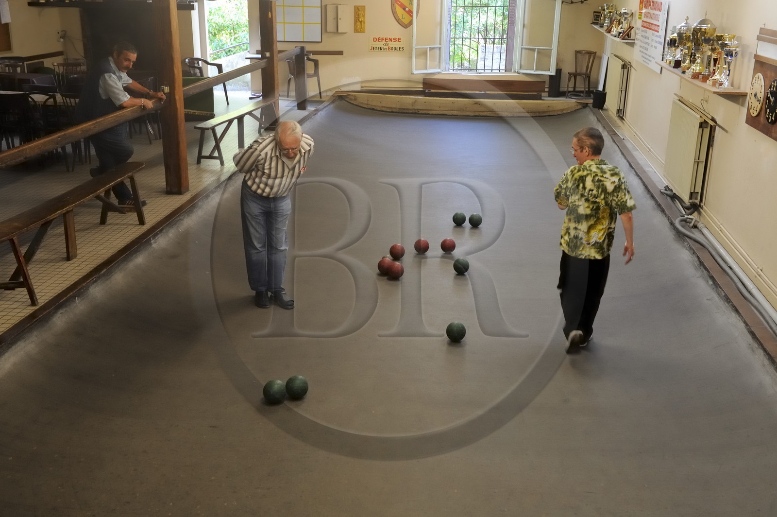 France, Loire-Atlantique (44), Nantes, jeu de Boule Nantaise au café Le Lorrain