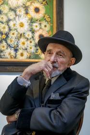 France, Paris (75), Musée Maillol, le peintre et sculpteur allemand Markus Lüpertz lors de son exposition en dialogue avec l'oeuvre d'Aristide Maillol