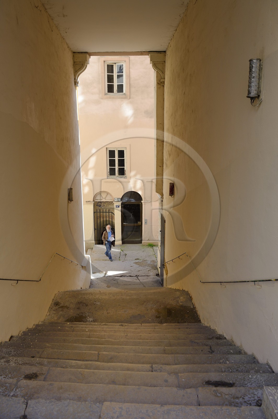 France, Rhône (69), Lyon, site historique classé Patrimoine Mondial de l'UNESCO, quartier de la Croix-Rousse, passage Thiaffait
