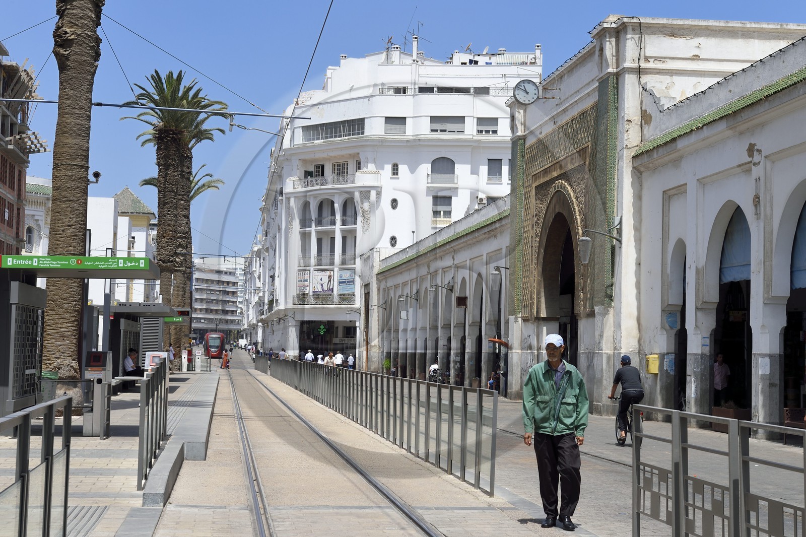 Maroc, Casablanca, boulevard Mohammed V, le Marché central construit en 1917 par l'architecte Pierre Bousquet