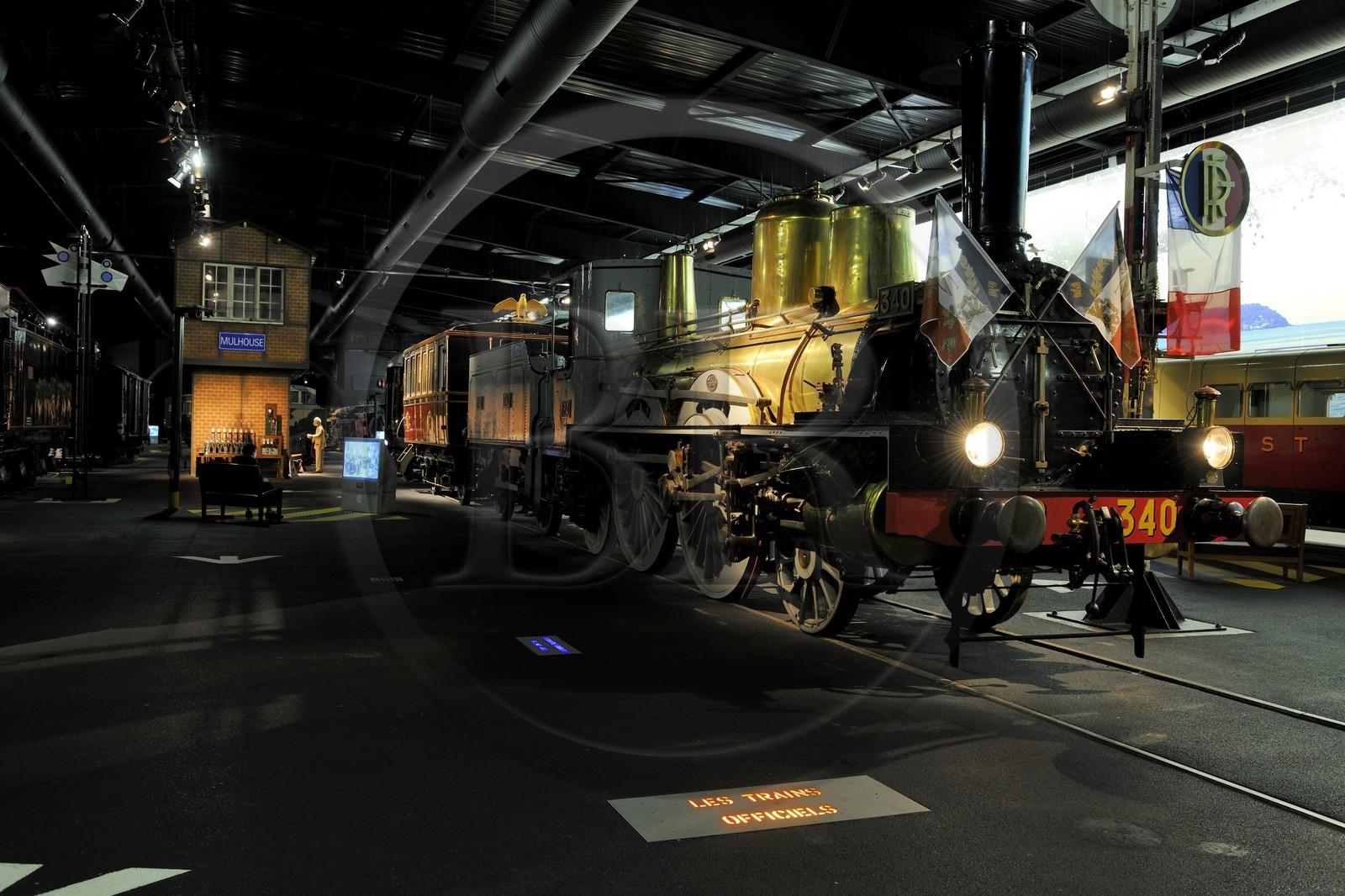 France, Haut-Rhin (68), Mulhouse, le musée Cité du train, locomotive à vapeur