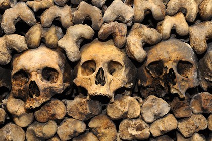 France, Paris (75), les catacombes, ossements
