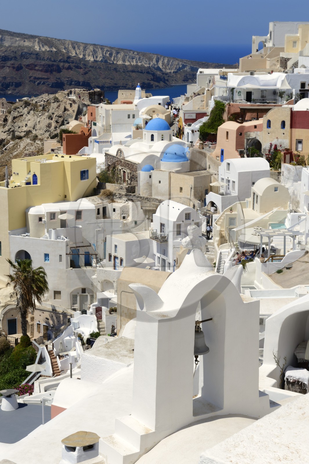 Grèce, Les Cyclades, mer Égée, île de Santorin (Thira ou Théra), village de Oia