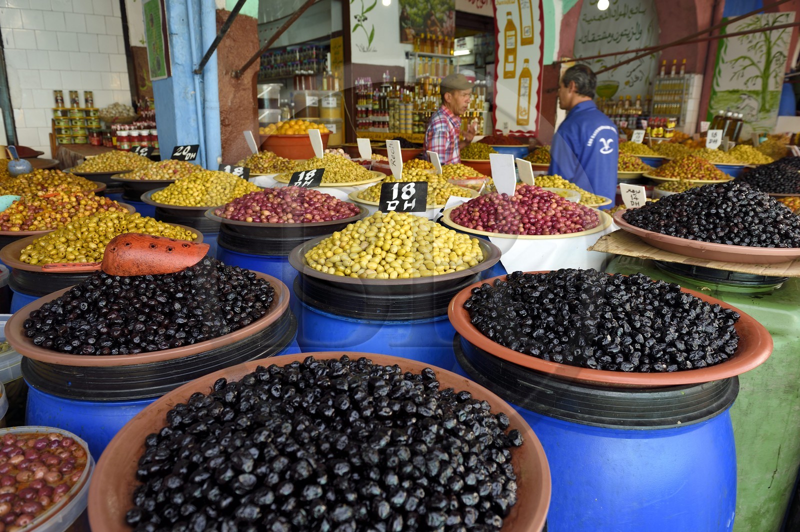 Maroc, Casablanca, quartier des Habous, marché aux Olives