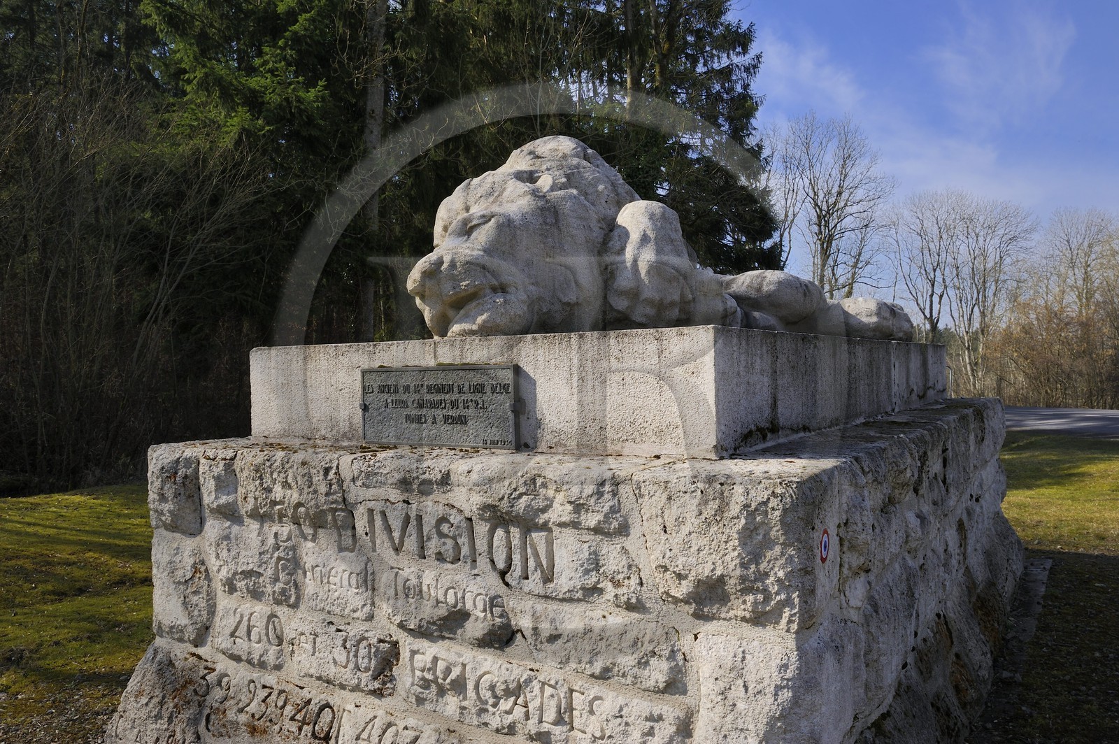 France, Meuse (55), région de Verdun, le monument du Lion marque la limite de l’avancée allemande sur Verdun
