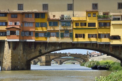 Italie, Toscane, Florence, centre historique classé Patrimoine Mondial de l'UNESCO, le Ponte Vecchio sur l'Arno