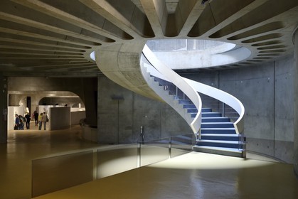 France, Rhône (69), Lyon, site historique classé Patrimoine Mondial de l'UNESCO, colline de Fourvière, musée gallo-romain de Fourvière construit par l’architecte Bernard Zehrfuss