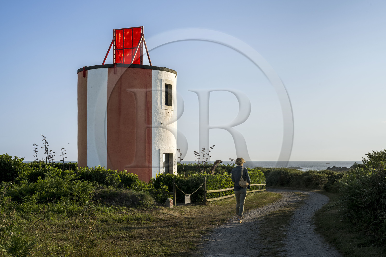France, Finistère (29), Mer d'Iroise, Ile de Molène, le moulin Amer