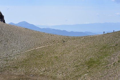France, Alpes-de-Haute-Provence (04), Uvernet-Fours, parc national du Mercantour, vallée de l'Ubaye, sentier de randonnée du circuit des lacs du col de la Cayolle au Pas du Lausson