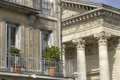 France, Charente-Maritime (17), Rochefort, la place Colbert, église Saint-Louis