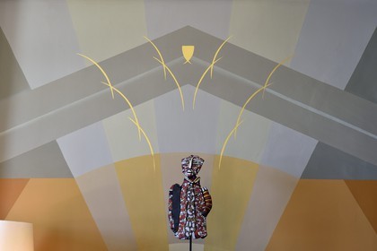 France, Alpes-Maritimes (06), Antibes,  Juan-les-Pins, hotel Belle Rives, hall Art Déco