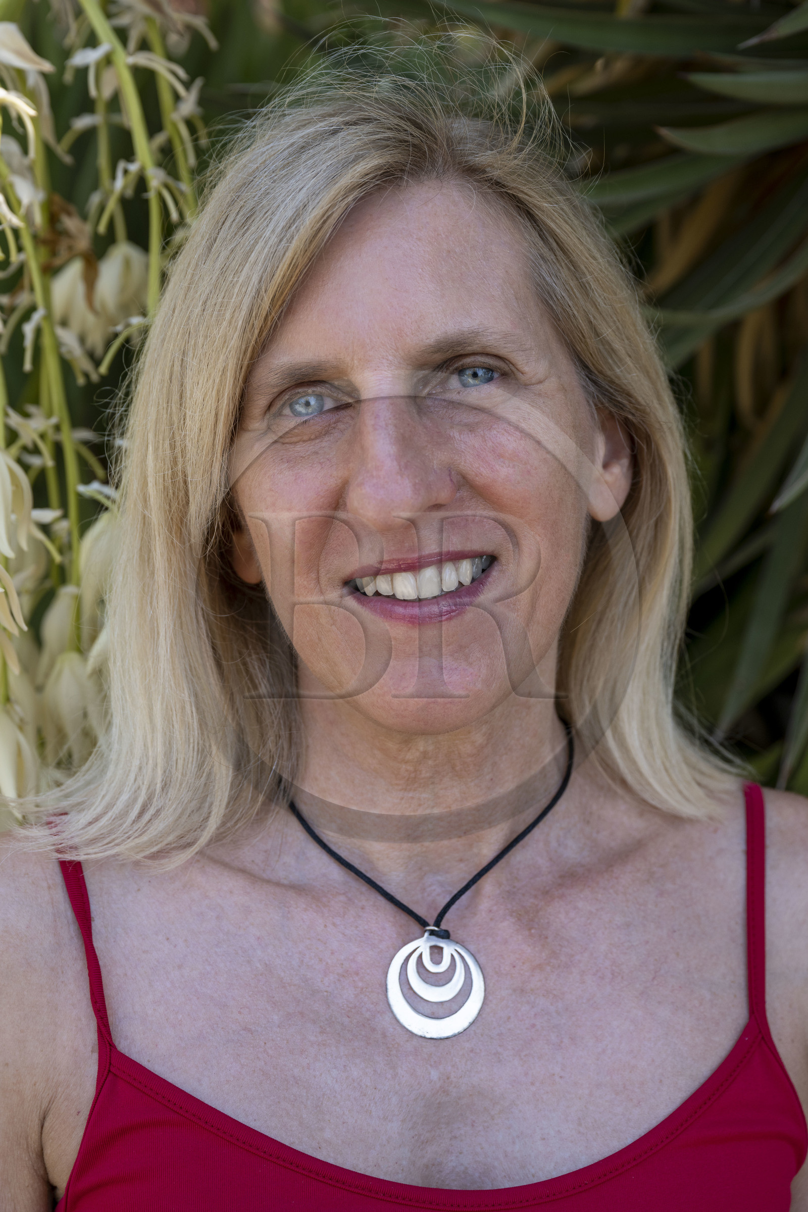 Italie, Ligurie, Province d'Imperia, Vintimille, Jardin botanique Hanbury, Daniela Guglielmi qui travaille pour le Jardin Botanique et qui est née ici, ces parents vivaient sur place étant les gardiens