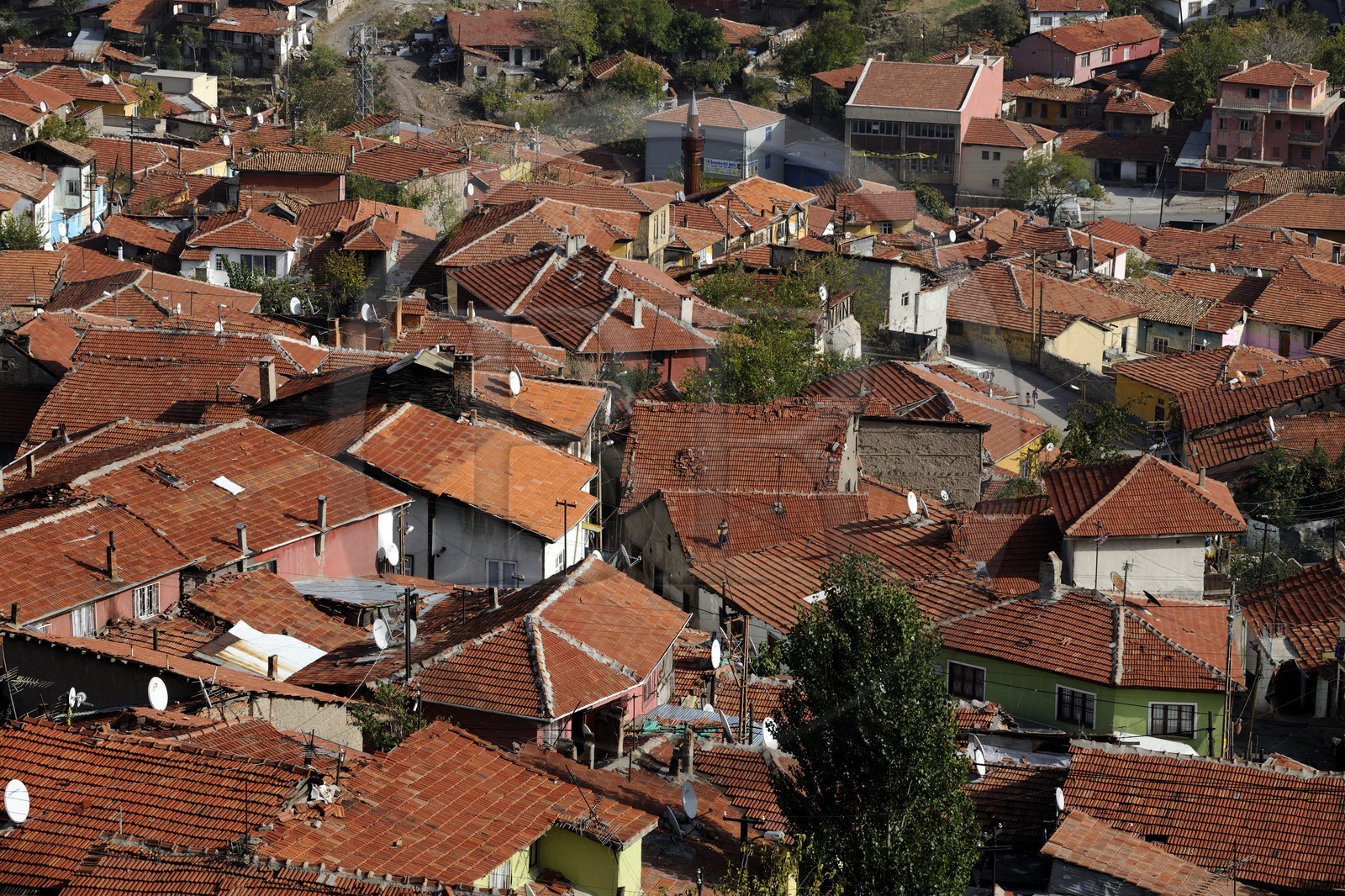 Turquie, Anatolie centrale, Ankara, le quartier Hisar de la vieille ville au pied de la citadelle