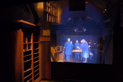 France, Meuse (55), Verdun, la Citadelle Souterraine, poste de commandement souterrain durant la première guerre mondiale où vivaient plus de dix mille hommes