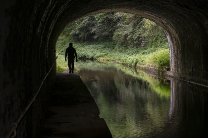 France, Nièvre (58), La Collancelle, les voutes de la Collancelle, tunnel long de 758 m du canal du Nivernais