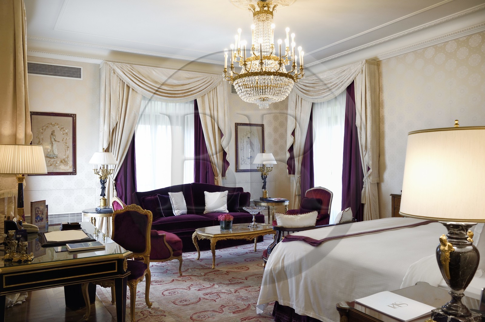 Italie, Toscane, Florence, centre historique classé Patrimoine Mondial de l'UNESCO, Palazzo Della Gherardesca, palace 5 étoiles Four Seasons Hotel Firenze, la suite présidentielle