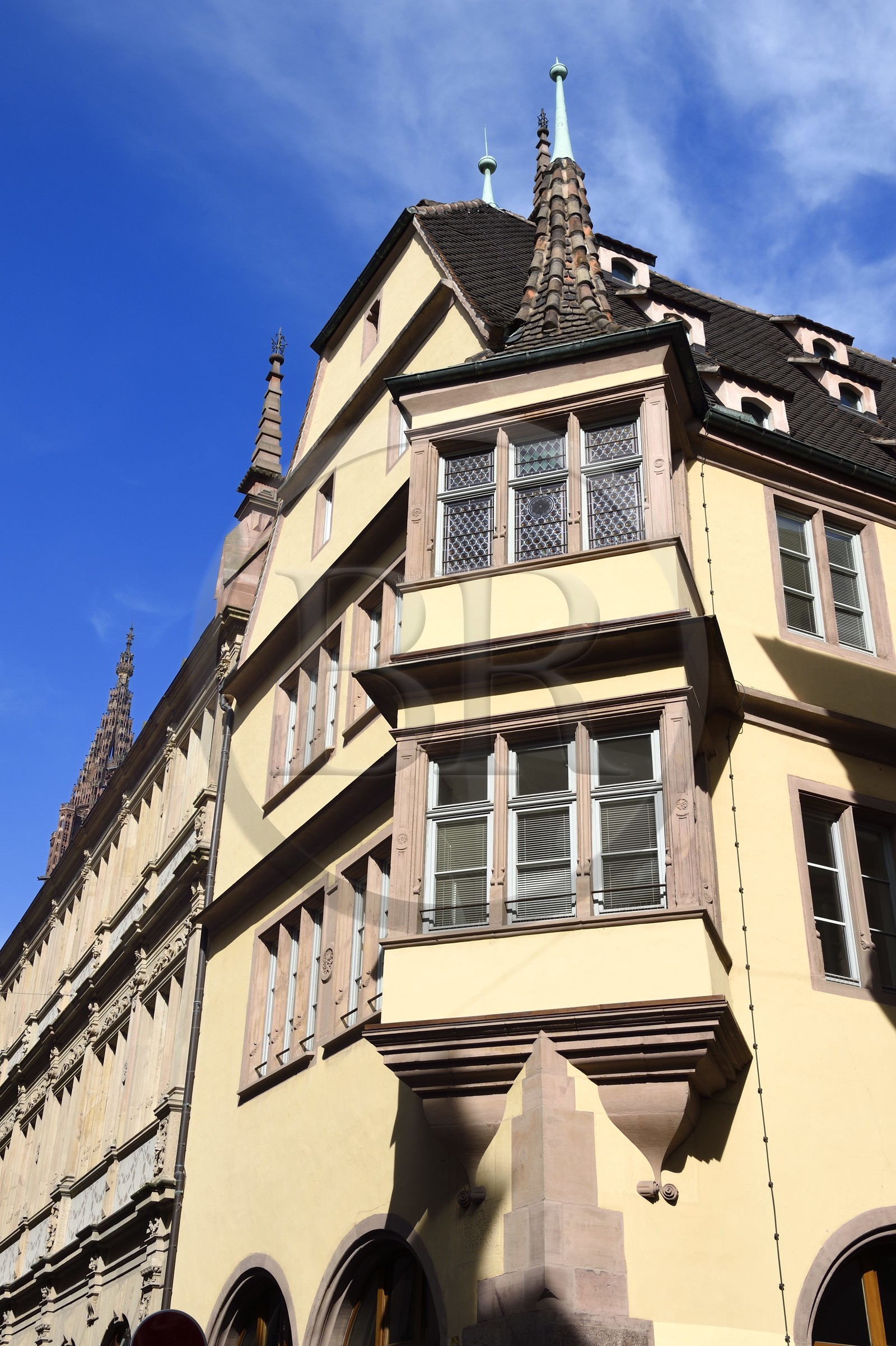France, Bas-Rhin (67), Strasbourg, vieille ville classée au Patrimoine Mondial de l'UNESCO, immeuble Renaissance (1546), ancienne Poêle des boulangers au 22 rue des Serruriers