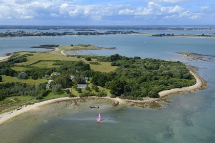 France, Morbihan (56), Golfe du Morbihan, Ile Hur (vue aérienne)