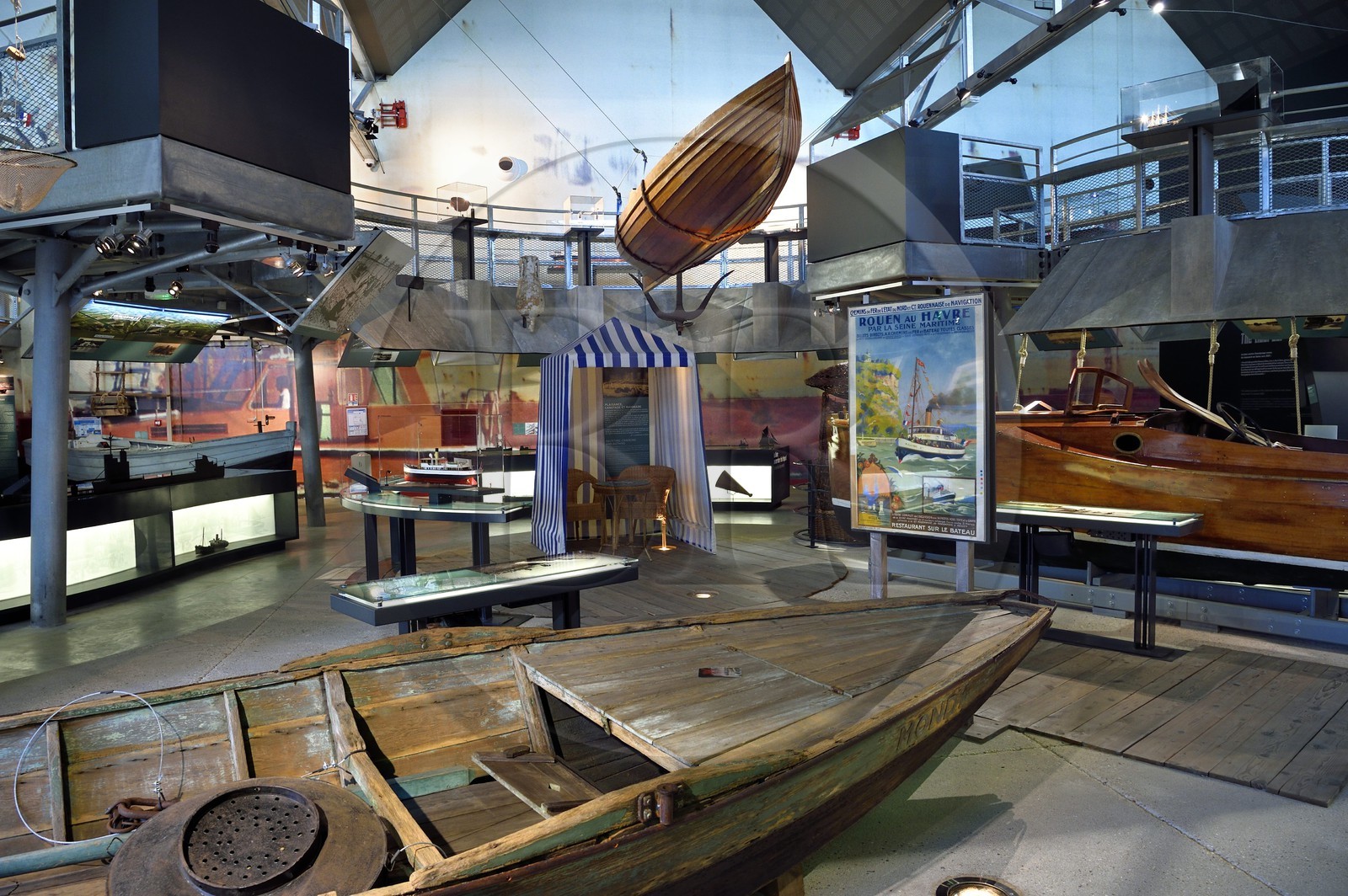 France, Seine-Maritime (76), Pays de Caux, Parc naturel régional des Boucles de la Seine normande, Caudebec-en-Caux, MuséoSeine, musée de la marine de Seine