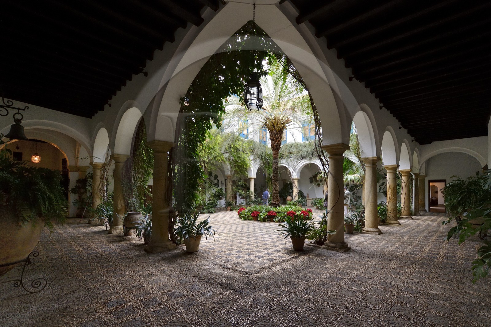 Espagne, Andalousie, Cordoue, Palais de Viana, patio d'accueil