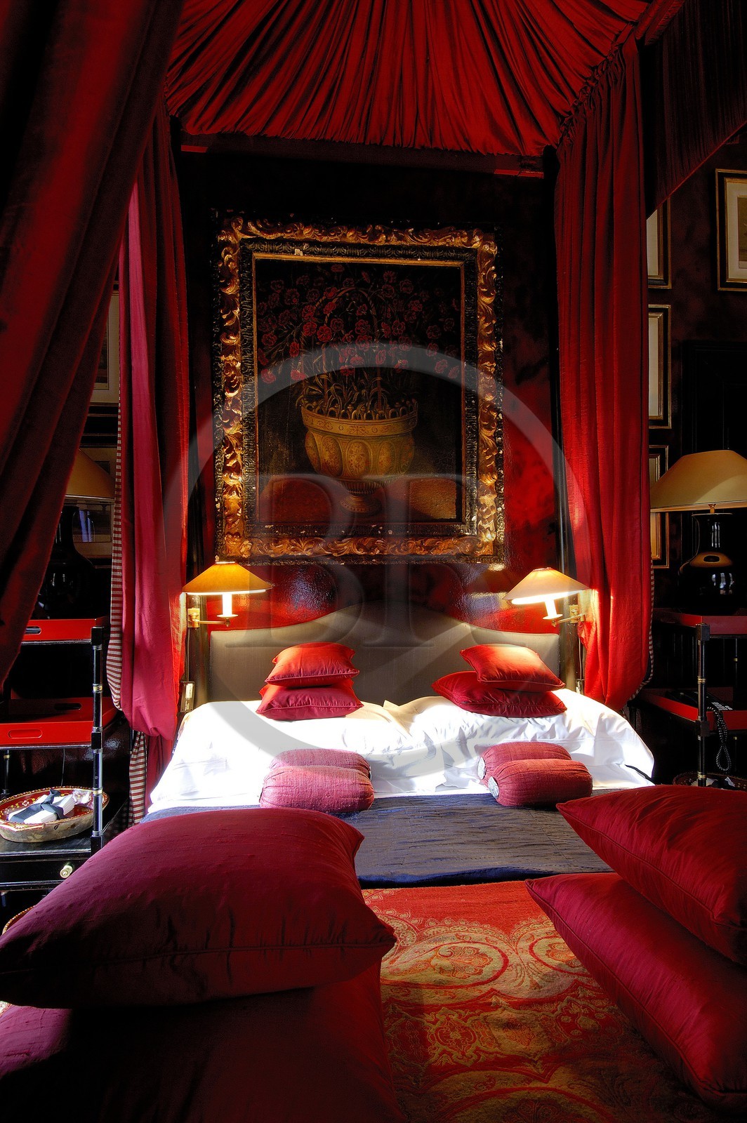 Royaume-Uni, Londres, chambre du Blakes Hôtel (de luxe)