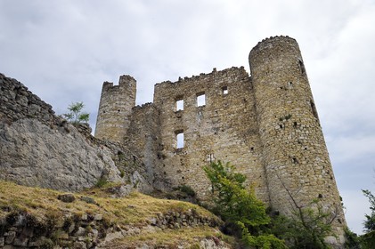 France, Var (83), parc naturel régional du Verdon, Bargème, labellisé Les Plus Beaux Villages de France, chateau Sabran de Ponteves