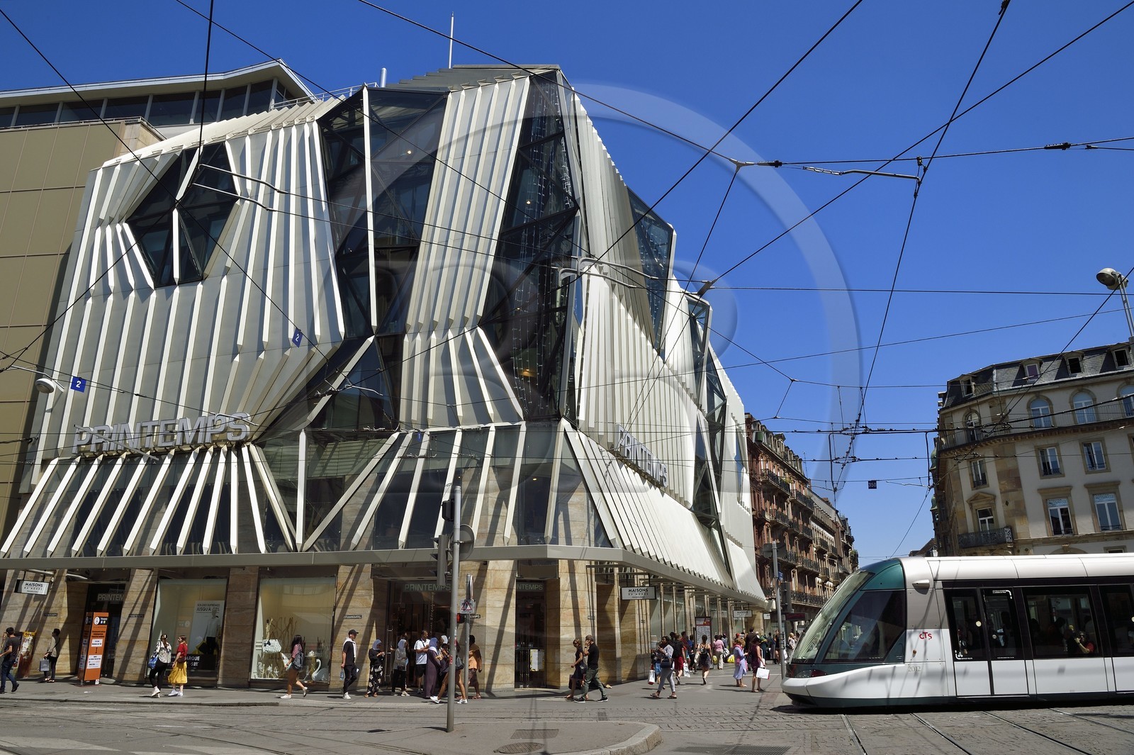 France, Bas-Rhin (67), Strasbourg, le grand magasin Printemps modernisé place de l'Homme de Fer