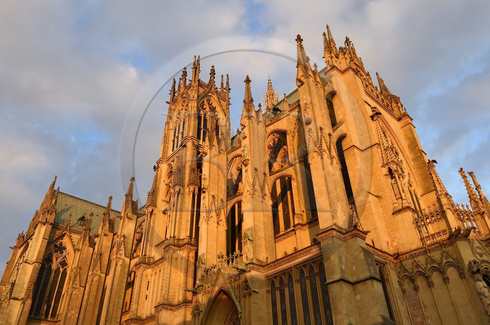 France, Moselle (57), Metz, la cathédrale Saint-Etienne en pierre de Jaumont