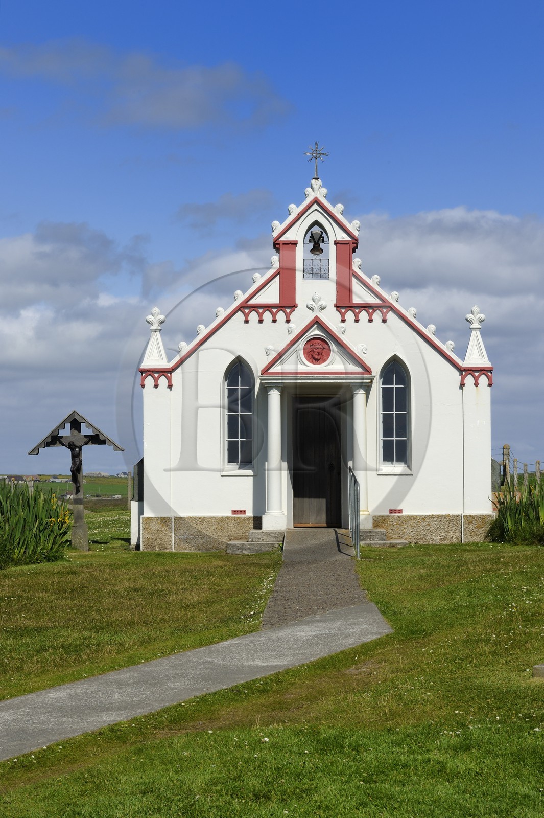 Royaume-Uni, Ecosse, Iles Orcades, Mainland à Lamb Holm, the Italien Chapel (la chapelle italienne) datant de la 2ème guerre mondiale